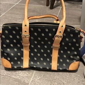 Dooney & Bourke Black and Tan Bag